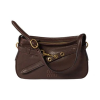 Miu Miu Aventure Nappa Leather Bag Briarwood Brown