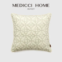 Medicci Home Monogram Inspired Design Cushion Covers European Modern Square Pillow Case Shams Luxury Coussins Metropolitan Decor
