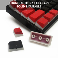 104 Key Black Red PBT Keycaps OEM Profile Pudding Double Shot Backlit Key caps For Cherry MX Gateron Gamer Mechanical Keyboard
