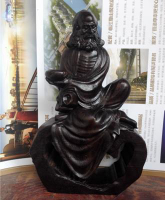 越南沉香木雕達摩師祖擺件 家居人物佛像禪意木質送禮收藏工藝品1入