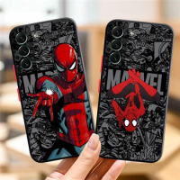 Marvel Avengers Spider Man Phone Case For Samsung S23 S22 S21 S20 FE S10 S9 S8 Plus Ultra Pro Matter Frosted Translucent Cover