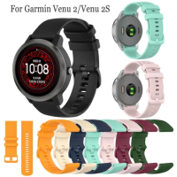 Silicone Watchband For Garmin Venu 2 2S Sq Strap Belt Vivoactive 3 4 / 4S 40mm Wristband Smart watch Band Bracelet Wriststrap