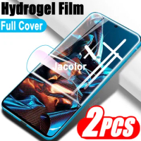 2PCS Screen Gel Protector For Xiaomi Poco X5 Pro X4 GT X3 NFC M5S M4 M3 Hydrogel Protective Film X5Pro X3Pro Not Safety Glass