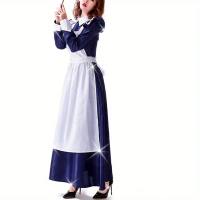 Maid Style Apron for Japanese Izakaya Waiter, Featuring White Apron Costume for Halloween, Only Whit