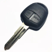 2 Button Car Blank Key Remote Fob Case with Groove on Left of Blade For MITSUBISHI Lancer Evolution Grandis Outlander Shell
