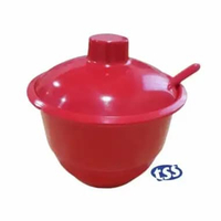 GROSIR Mangkok Sambal tutup - Cabai - Sambel - Cabe - Melamin Unica U 2043 Merah