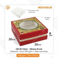 Box Hampers Natal Christmas Gift Cookies Box 20x20 | CB 20 GLOW Box T8 + Mika