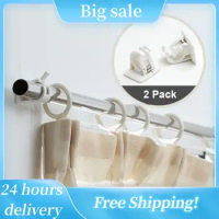 Self Adhesive Curtain Rod Holders No Drill Curtain Rods Brackets No Drilling Nail Free Adjustable Hooks -2