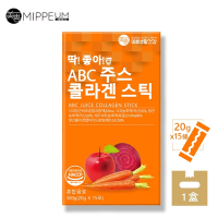 【MIPPEUM 美好生活】ABC綜合蔬果汁膠原蛋白果凍條 20gx15條/盒 (原廠總代理)