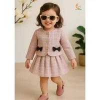 Halomam - Blazer Tweed (Blazer Anak/Bayi Perempuan 3 bulan - 6 tahun/Tweed Blazer) Black,S