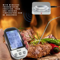 Meat Thermometers Bluetooth LCD Digital Probe Remote Wireless BBQ Grill Kitchen Thermometer Home Cooking Tools with Timer Alarm