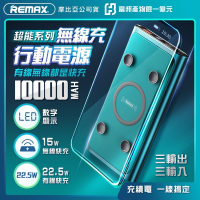 【Love Shop】【Remax】 RPP-130 10000mah 22.5W PD快充行動電源 吸盤式 無線充電器 二合一無線充