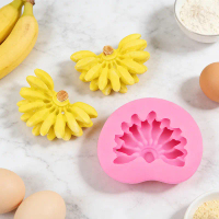 Sliga Cetakan Silikon 3D Bentuk Tandan Pisang Food Grade Tahan Suhu untuk Kue Jelly Mousse dan Makan