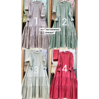 Gamis Set Hijab Shimmer Tingkat Shellasaukia