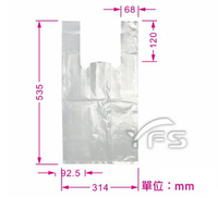 LDPE手提六杯袋-大(透明) (手提袋/塑膠袋/背心袋/包裝袋)【裕發興包裝】DH076