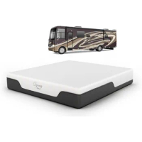 10-Inch CoolBreeze Medium-Firm Gel Memory-Foam Mattress for RV, Camper, and Trailer, Short Queen RV Size, USA Made