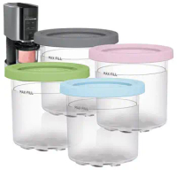 2/4Pcs Ice Cream Pints Cups For NINJA- CREAMI NC300s Series Ice Cream Maker Replacements Storage Jar With Sealing Lids