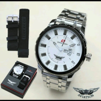 Jam tangan pria keren Aviation paket (51mm)