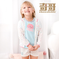 奇哥 Chic a Bon 夢幻海洋連帽外套-天絲棉橫紋單面布 (3歲)