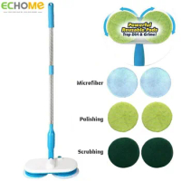 ECHOME Wireless Electric Mop Household Handheld USB Charging Hand Cleaner Automatic Cordless Cleaning Floor Mop Machine Sweeper