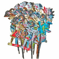 Wayang Kulit Asli mini 30 cm