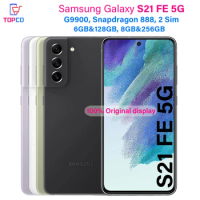 Samsung Galaxy S21 FE 5G G9900 128G/256GB 6.4" Snapdragon 888 Octa Core Dual 12MP&amp;32MP 6GB/8GB RAM eSim Original Cell Phone