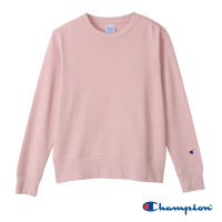 【Champion】官方直營-經典款素色刺繡LOGO上衣-女(淺粉色)