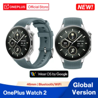 Global Version OnePlus Watch 2 Smart Watch Snapdragon W5 2GB 32GB 1.43'' AMOLED Display Google Wear OS 4 Dual Frequency GPS NFC