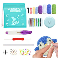 Needle Felting Kit Beginner Doll Making Knitting Crochet Kit Crochet Tool Set DIY Needle Felting Supply For Boys Girls DIY Craft
