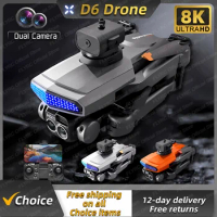 New D6 Mini Drone 8k Profesional 4K HD Camera Obstacle Avoidance Aerial Photography Brushless Foldable Quadcopter Gifts Apron