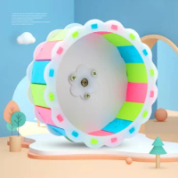 Hamster Cage Accessories House Running Wheel Toys Small Animal Hedgehogs Rabbit Guinea Pig Decker Cage Villa Supplies Toy Set