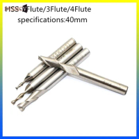 1 piece HSS end mill40mm 2 flute 3 flute 4 flute HSS end mill cutter CNC mill cutter CNC cutter