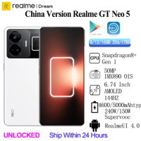 Original Realme GT Neo 5 Snapdragon 8+ Gen1 240/150W Supervooc 4600/5000mAh IMX890 OIS 6.74Inch AMOLED OTA