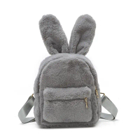 Tas Ransel Bulu Wanita Bentuk Kelinci Backpack Mini Wanita Tas Ransel Sekolah Kuliah Cewek Remaja An