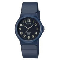 【CASIO 卡西歐】CASIO 指針錶 樹脂錶帶 生活防水 藍 MQ-24UC(MQ-24UC-2B)