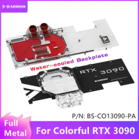 Barrow RTX 3080 3090 GPU Water Block for Colorful iGame RTX 3080 Vulan X OC, Full Cover ARGB GPU Cooler, BS-COI3090-PA