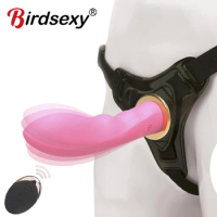 10 Speed Vibrating Strap On Harness Dildo Vibrator Panties for Woman Lesbian Sex Bondage Dildo Penis Sex Belt Adult Sex Vibrator