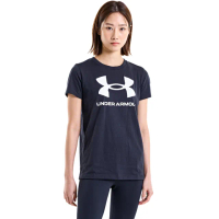【UNDER ARMOUR】UA 女 SPORTSTYLE LOGO 短袖T-Shirt_1356305-001(黑)