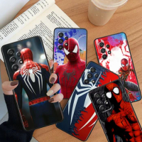 Spiderman Marvel Art For Samsung Note 20 10 Ultra Plus A31 A8 A14 j6 A12 A5 A70 A7 A34 A20 A04 A24 5G Black Phone Case