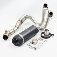 Slip On Exhaust Motorcycle Exhaust Pipe For KAWASAKI ER6N 2012 2013 2014 2015 Years Muffler Full System With DB Killer