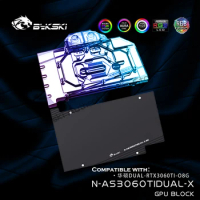 Bykski N-AS3060TIDUAL-X 3060 Watercooler For Asus DUAL RTX3060Ti O8G GPU Water Block 5V.12V RGB MB SYNC