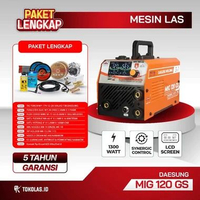 Mesin Las Daesung MIG 120 GS Flax Cored FCAW Tanpa GAS CO2 Lift TIG Argon VARIANT LENGKAP