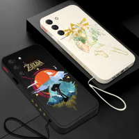Hot GAME THE LEGEND OF ZELDAS Phone Case For Samsung Galaxy S23 S22 S21 S20 Ultra Plus FE S10 Note 20 Plus With Lanyard Cover