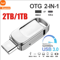 สำหรับ Xiaomi USB 3.0 Flash Disk 2TB 1TB 128GB Mini Key Pendrive 512GB 256GB Flash Drive Memory U Stick Flash Disk สำหรับคอมพิวเตอร์ PC