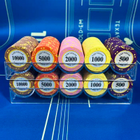 200pcs Casino Poker Chip Set with Iron Insert 14 Gram Clay Chips for Texas Holdem Entertainment Game Coins