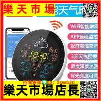 wifi智能溫濕度計家用室內電子天氣時鐘手機遠程查看溫濕度計