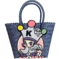 Hot Sale Imitation Rattan Basket Bag Cartoon Cute Molly