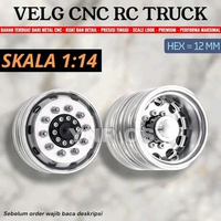 Velg metal RC Truck 1/14 1:14 dapat 2 pcs VELG Tamiya Hino DLL 1 set belakang