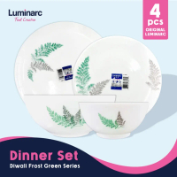 MY325 Luminarc Bundling Piring Set Seri Diwali Frost Green - 4pcs NEW