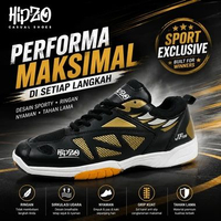 Sepatu Badminton Pria Hipzo Sport Exclusive Sepatu Olahraga Indoor Anti Slip Ringan Breathable M048 